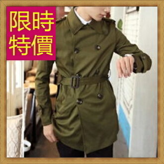 風衣外套 長版大衣-正韓保暖修身男外套3色59r28【韓國進口】【米蘭精品】