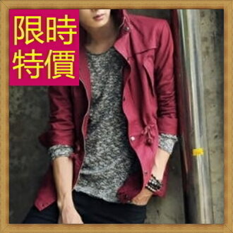 風衣外套 長版大衣-正韓保暖修身男外套3色59r3【韓國進口】【米蘭精品】