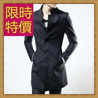 風衣外套 長版大衣-正韓保暖修身男外套3色59r9【韓國進口】【米蘭精品】