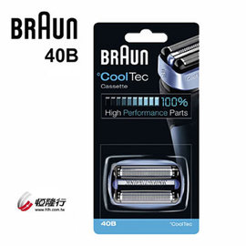 德國百靈BRAUN °CoolTec 冰感系列專用刀頭刀網組 (黑) 40B (1入組)