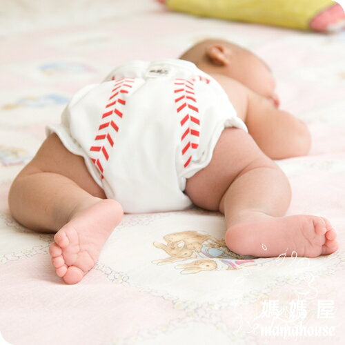《樂樂環保布尿布兜．釦子款．單一尺寸尿褲兜．J005棒球好手》台灣製．NB~XL.從小穿到大