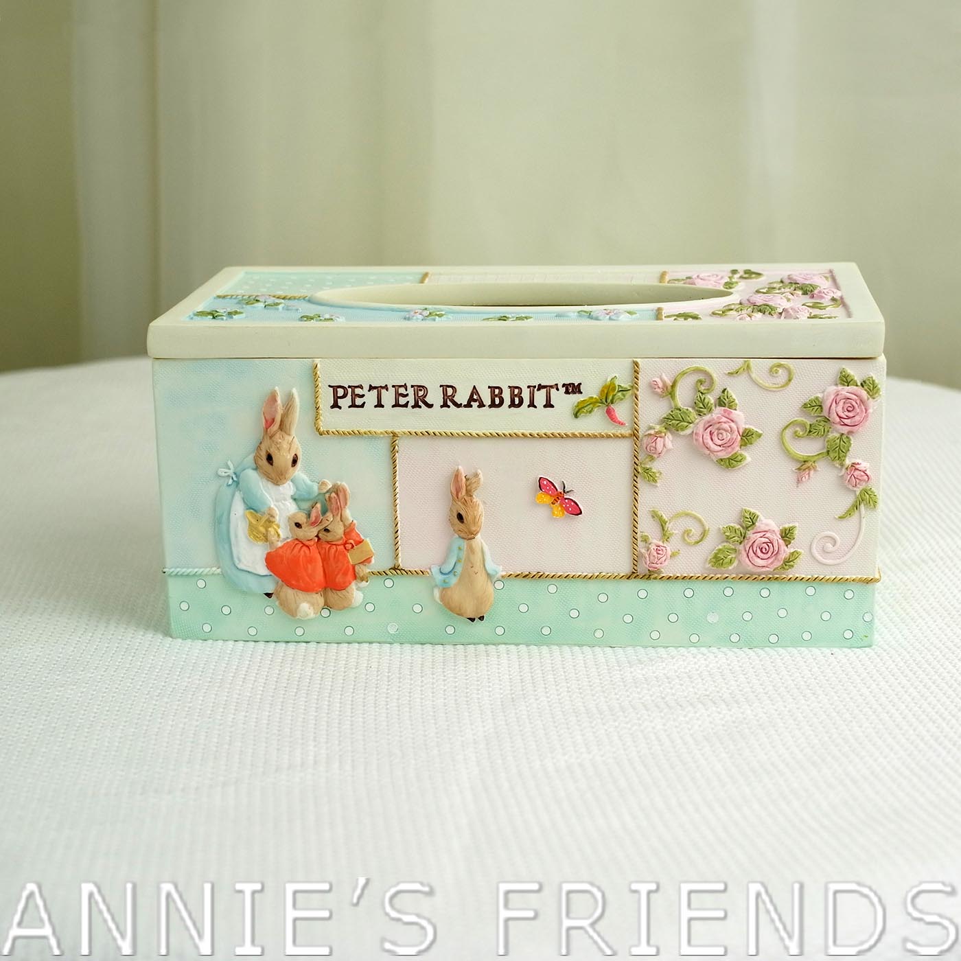 彼得兔 PETER RABBIT 彼得兔 拼布造型 面紙盒 鄉村風 送禮