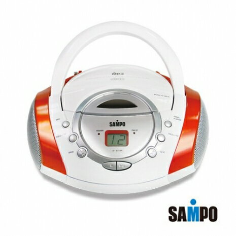 【SAMPO聲寶】 手提式CD/MP3音響 AK-W709ML白橘色  