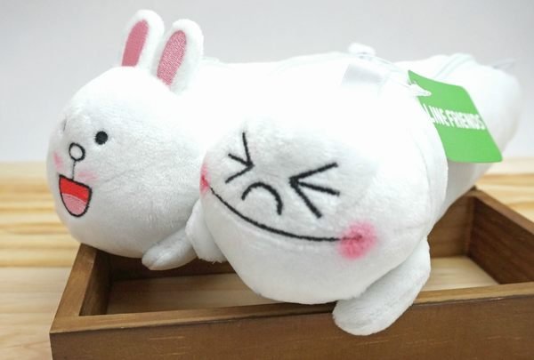 UNIPRO LINE 公仔 正版授權 娃娃 表情 饅頭人 可尼兔兔 絨毛 筆袋 鉛筆盒