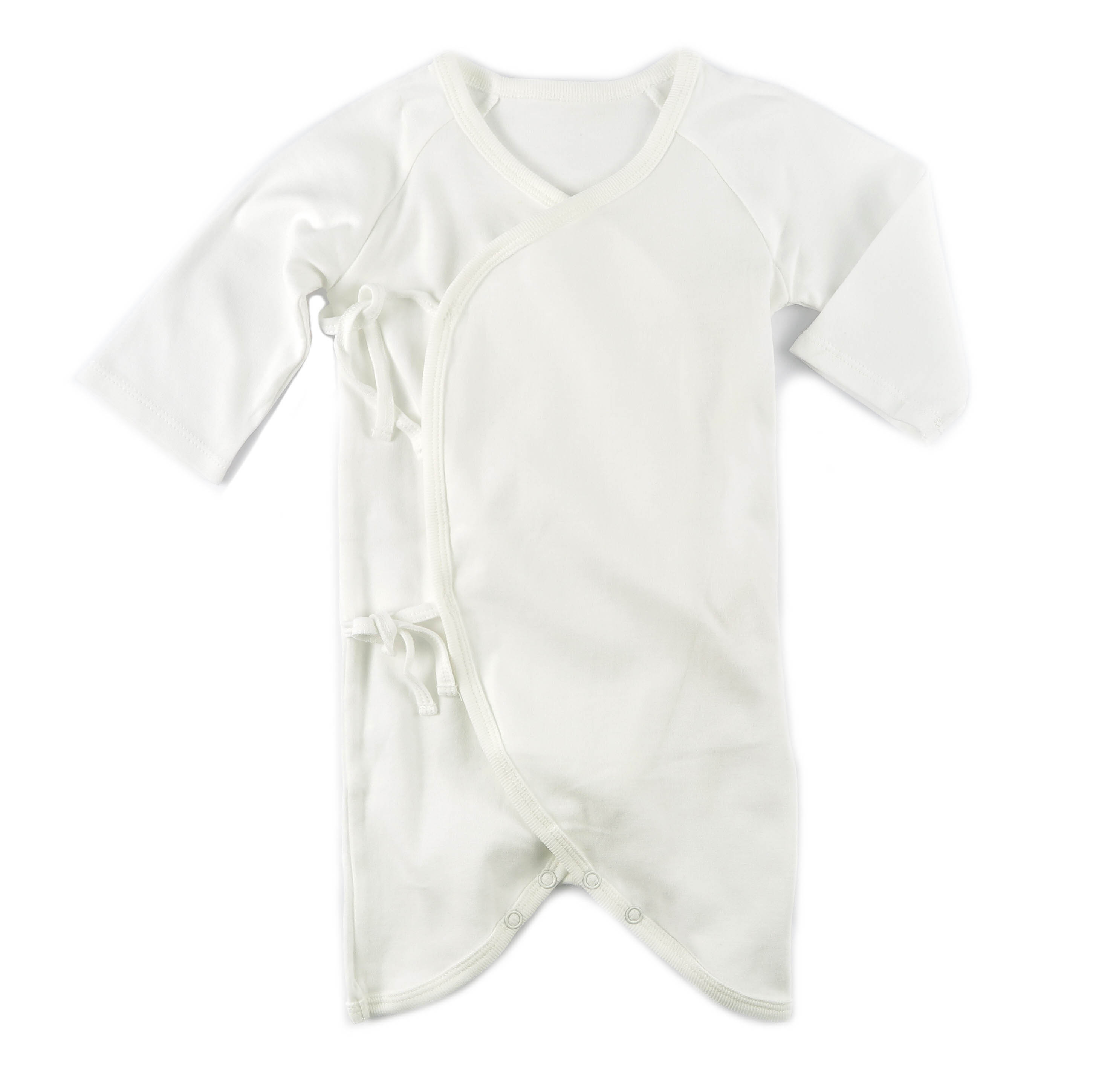 ★菲比朵朵★ 棉葉寶寶嬰兒有機棉長袖蝴蝶衣(白色)
