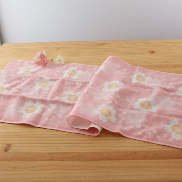 taoru 日本毛巾 和的風物詩_Sakura 34*90 cm (長巾 紗布毛巾 春花)