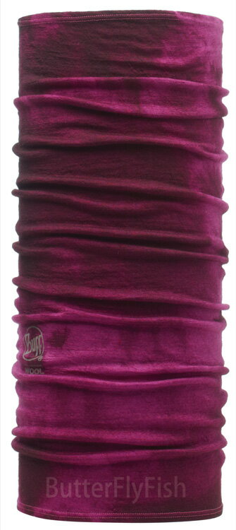 POLAR WOOL Buff -紫紅紮染美麗諾羊毛頭巾;BF108134;蝴蝶魚戶外用品