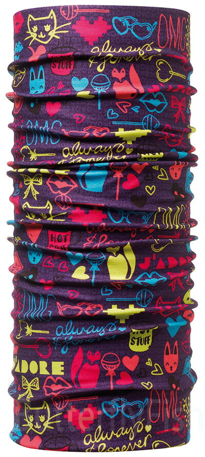 Buff Coolmax -夜光甜心 兒童頭巾;BF107592;防曬透氣頭巾; 蝴蝶魚親子戶外用品館