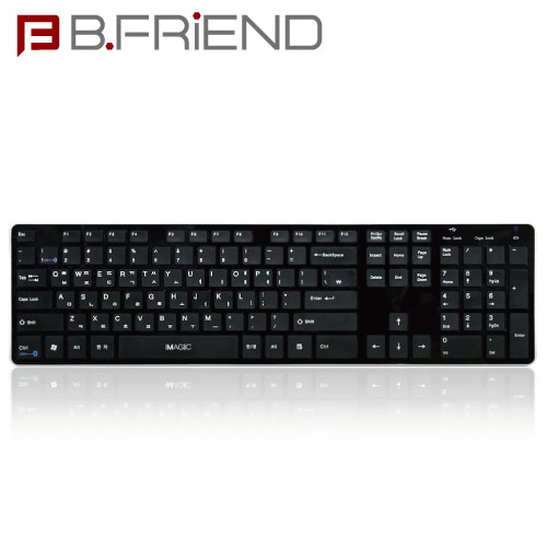 B.FRIEND三區塊有線+藍芽鍵盤 黑色 剪刀腳BW1430BK