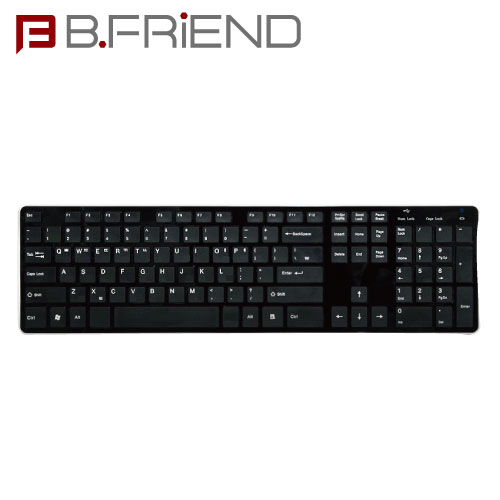 B.FRIEND 三區塊有線單鍵盤 剪刀腳 黑色 KB1430BK