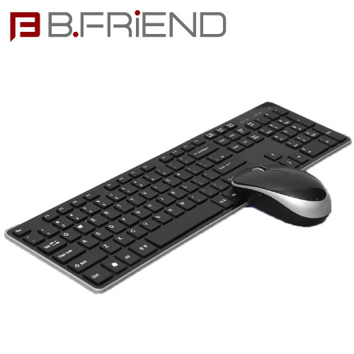 B.FRIEND三區塊無線鍵盤滑鼠組 黑色 剪刀腳RF1430BK