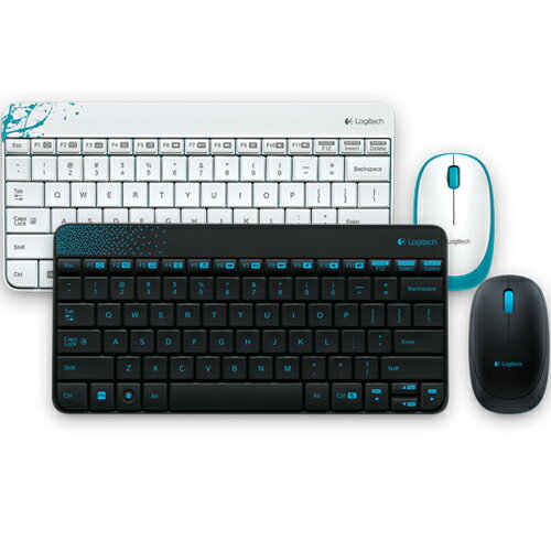 羅技 Logitech 無線滑鼠鍵盤組 MK240 白/黑 精巧 舒適 流線型外觀  
