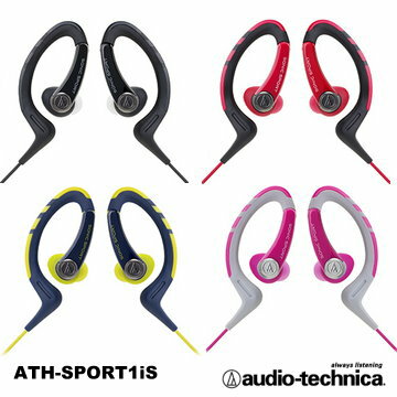 audio-technica 鐵三角 ATH-SPORT1IS防水運動型專用線控耳掛耳塞式耳機