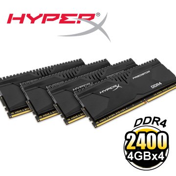 ＊╯新風尚潮流╭＊金士頓 HyperX Predator 16G DDR4-2400 超頻記憶體 HX424C12PB2K4/16