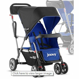 【淘氣寶寶】2015年新款 美國Joovy Caboose Ultralight 雙人手推車/兄弟車【藍色】【公司貨保固】
