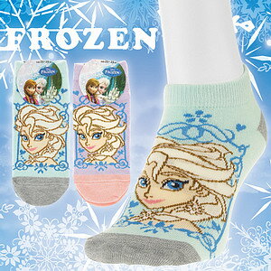 【沙克思】FROZEN 鏡框中艾莎公主女滑板襪 特性：舒適棉混編織+冰雪奇緣超人氣卡通 (Disney Elsa 冰雪奇緣 襪子 女襪)