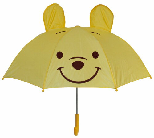 【真愛日本】16080400026	立體造型雨傘47cm-PH大臉黃 迪士尼 小熊維尼 POOH 維尼熊 雨晴傘 造型傘