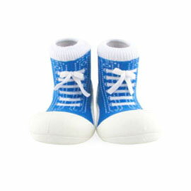 【悅兒樂婦幼用品舘】韓國Attipas快樂腳襪型學步鞋-AS05-律動深藍(M/L/XL)