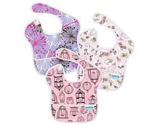 【悅兒樂婦幼用品舘】美國Bumkins 防水兒童圍兜-經典女生款(3入)