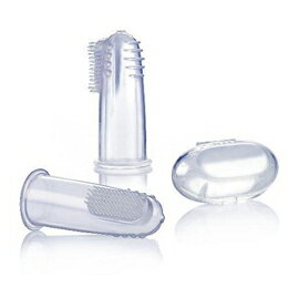 【悅兒樂婦幼用品舘】Nuby 自然乳感系列 矽膠指套牙刷(附盒)