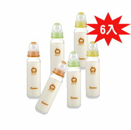【悅兒樂婦幼用品舘】小獅王 辛巴 超輕鑽標準玻璃大奶瓶240ml【標準口徑】-6入優惠組