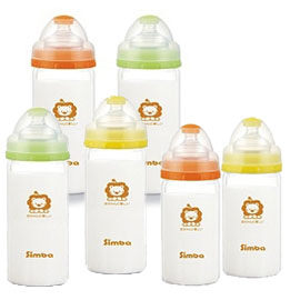 【悅兒樂婦幼用品舘】小獅王 辛巴超輕鑽寬口直圓(玻璃大奶瓶260ml×4+玻璃小奶瓶180ml×2)【超值組合】