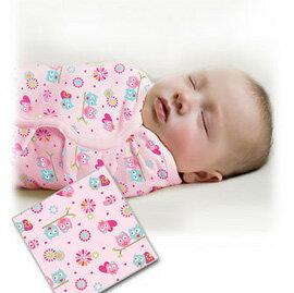 【悅兒樂婦幼用品舘】 美國Summer Infant 聰明懶人嬰幼兒睡袋包巾【純棉系列-甜蜜貓頭鷹】