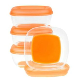 英國 Vital baby 副食品儲存盒 冷凍盒 食物保鮮盒 無塑化劑 3oz 4入裝*夏日微風*