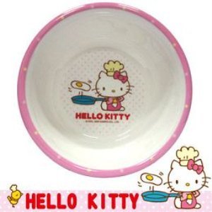 【真愛日本】12021500005 平底碗-與動物 三麗鷗 Hello Kitty 凱蒂貓 餐碗 餐具 塑膠碗