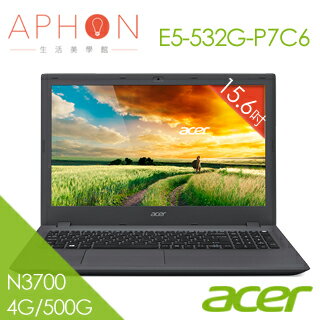 【Aphon生活美學館】acer E5-532G-P7C6 15.6吋 Win8.1 筆電(N3700/4G/500G/灰/2G獨顯)-送acer馬克對杯