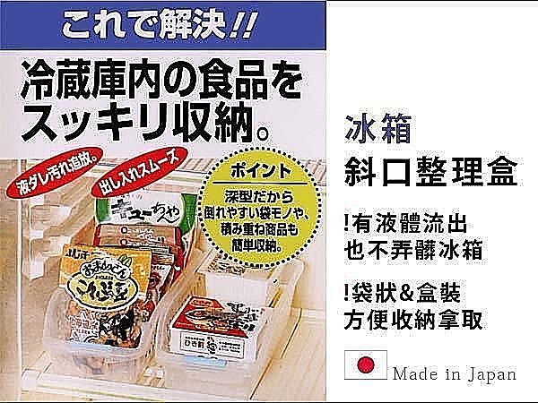 Loxin【SI0197】日本製 冰箱斜口防髒好拿好收整理盒 收納盒 冰箱收納 廚房收納 407