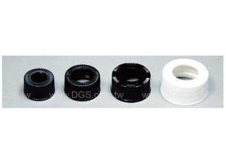 《KIMBLE & CHASE》螺旋中孔蓋Closure, Screw Thread, Black Phenolic, Open Top