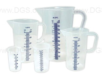 《VITLAB》有柄燒杯 藍色刻劃 Beaker with Handle, PP