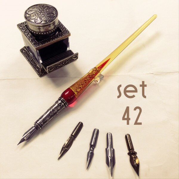 義大利 Bortoletti set42 沾水筆＋黑色墨水+五種筆尖 組合 21501168457943 / 組
