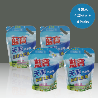 藍寶 LanBao Laundry Detergent Refill 　Value Pack of 4