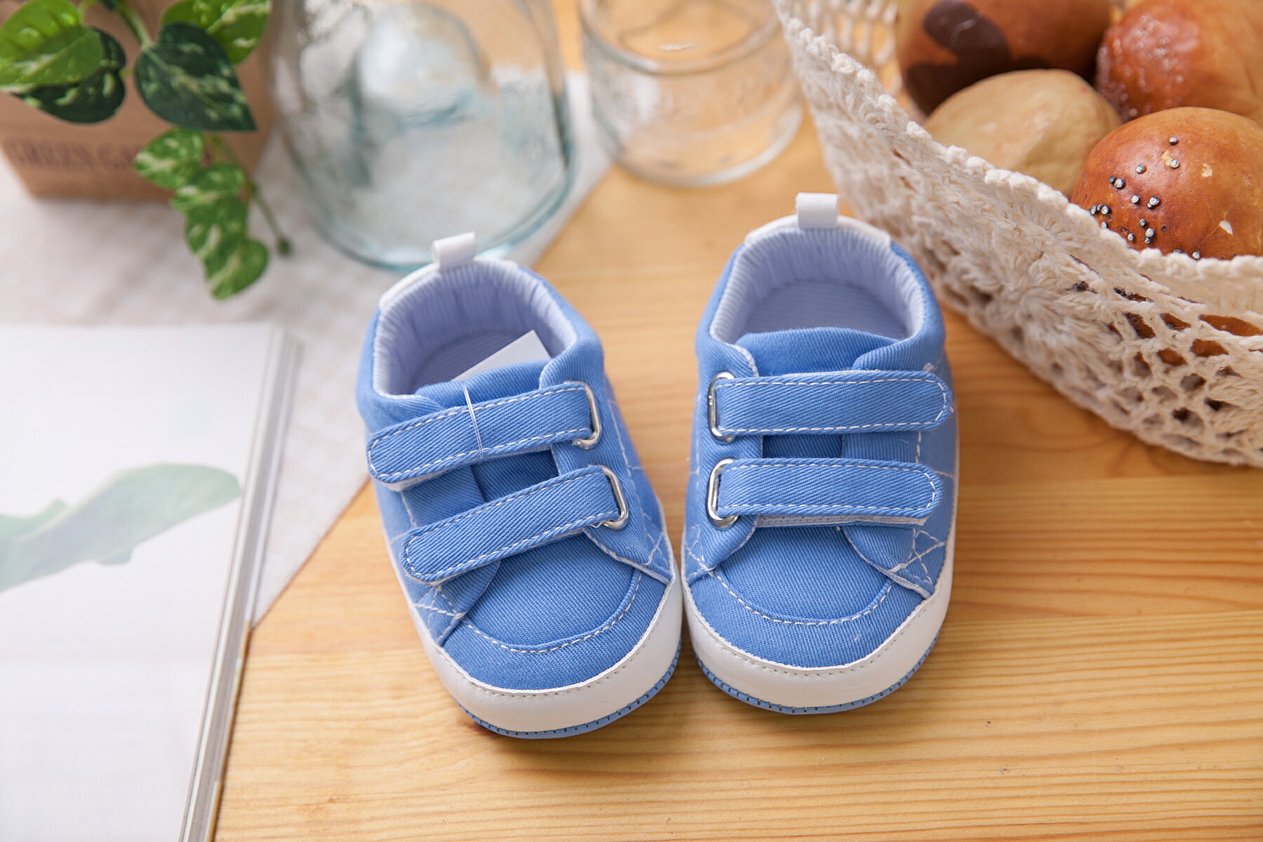 【NikoKids】磨砂底學步鞋 藍色 寶寶鞋(SG428)