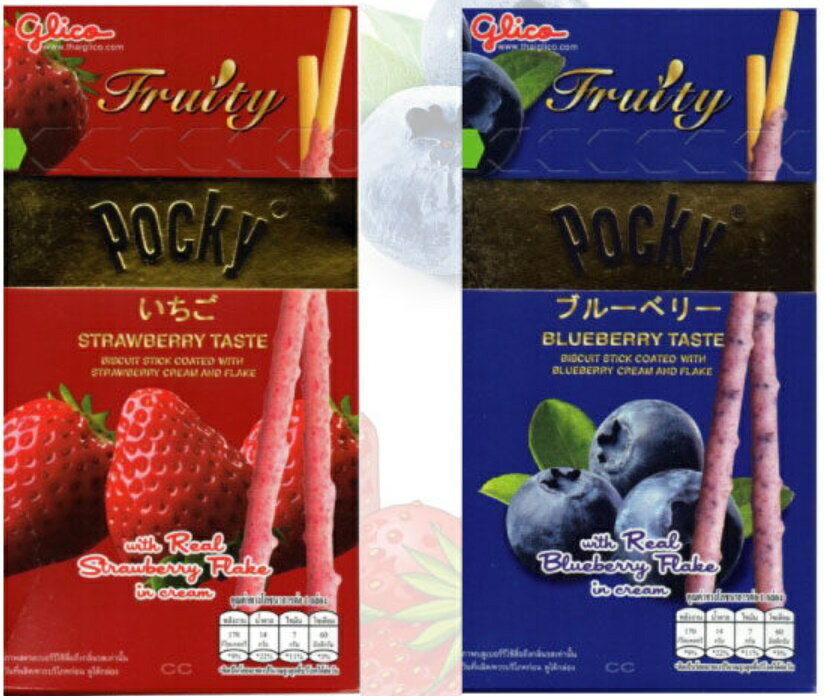 【王董的柑仔店】POCKY草莓 / 藍莓果肉棒35公克/盒