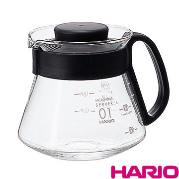 HARIO V60好握黑色耐熱玻璃壺-XVD-36B