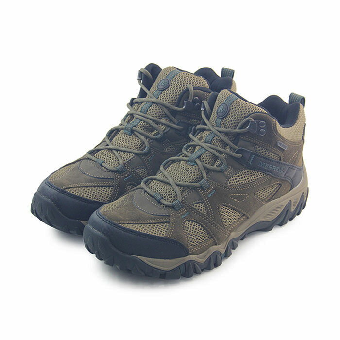 (男)MERRELL ROCKBIT MID WATERPROOF 戶外鞋 棕/黑-ML32283