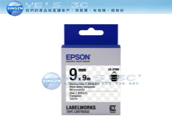 「YEs 3C」EPSON 愛普生 LK-4WBN 標籤帶 12mm 白底黑字 C53S654401