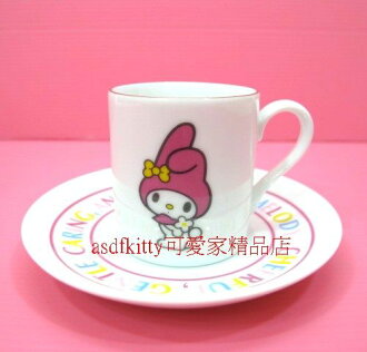 廚房【asdfkitty可愛家】美樂蒂Melody濃縮咖啡杯/義式咖啡杯-2001年絕版正版商品