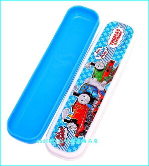 asdfkitty可愛家☆湯瑪士小火車餐具盒/鉛筆盒/收納盒-裝湯匙筷子叉子-韓國製