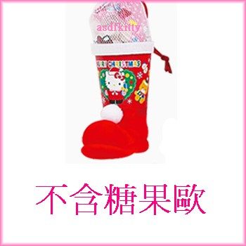 家用【asdfkitty】KITTY迷你耶誕/聖誕空靴-可當聖誕樹吊飾-還可裝小禮物-日本版正版