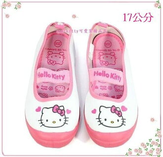 嬰童用品【asdfkitty可愛家】KITTY愛心防滑室內鞋/休閒鞋-17公分-韓國版