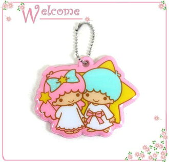 個人用品【asdfkitty可愛家】雙子星牽手姓名吊牌/ 行李吊牌/書包/補習袋都可用-日本正版
