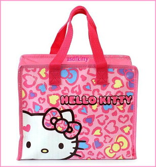 個人用品【asdfkitty可愛家】kitty蝴蝶結購物袋S號/手提袋/便當袋-韓國版