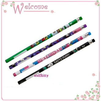文具【asdfkitty】大眼蛙.酷洛米.山姆企鵝.酷企鵝HB鉛筆分售(6入一組)-歐美版正版商品
