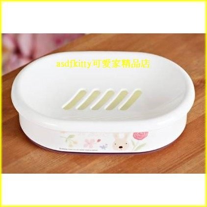 衛浴【asdfkitty可愛家】法國兔肥皂盤/香皂架-有接水盤歐-韓國製