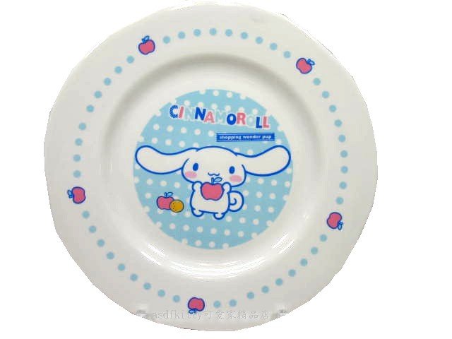 廚房【asdfkitty可愛家】大耳狗喜拿Cinnamoroll 蘋果圓點點 點心盤