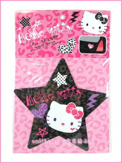 家用【asdfkitty可愛家】KITTY閃電星星車用裝飾磁鐵/汽車.機車.冰箱.微波爐.電腦主機都可貼